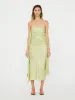 Knotted Silk Gather Midi Dress sold by Christopher Esber