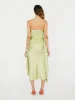 Knotted Silk Gather Midi Dress sold by Christopher Esber