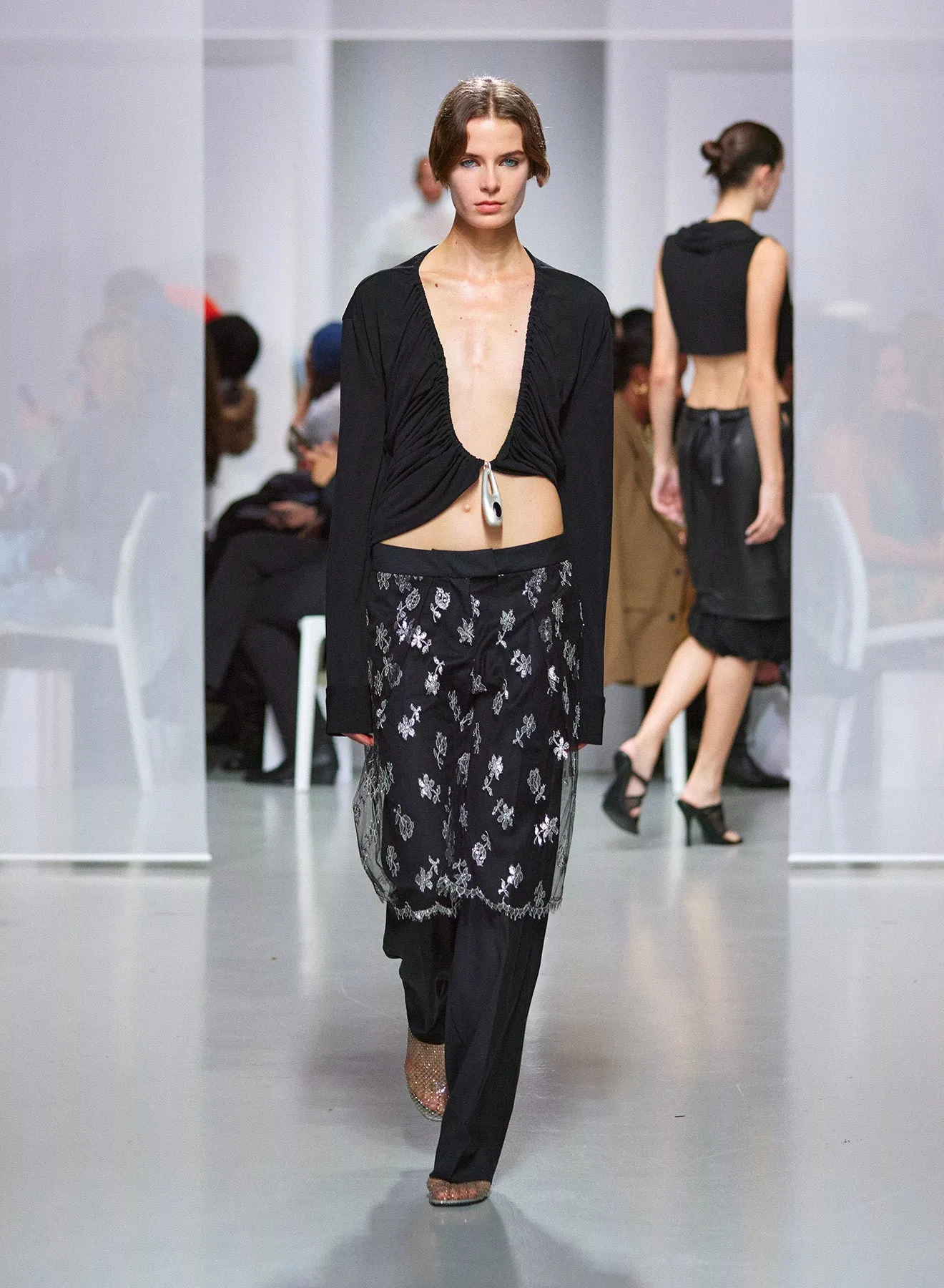 Lace Sarong Wool Trouser sold by Christopher Esber