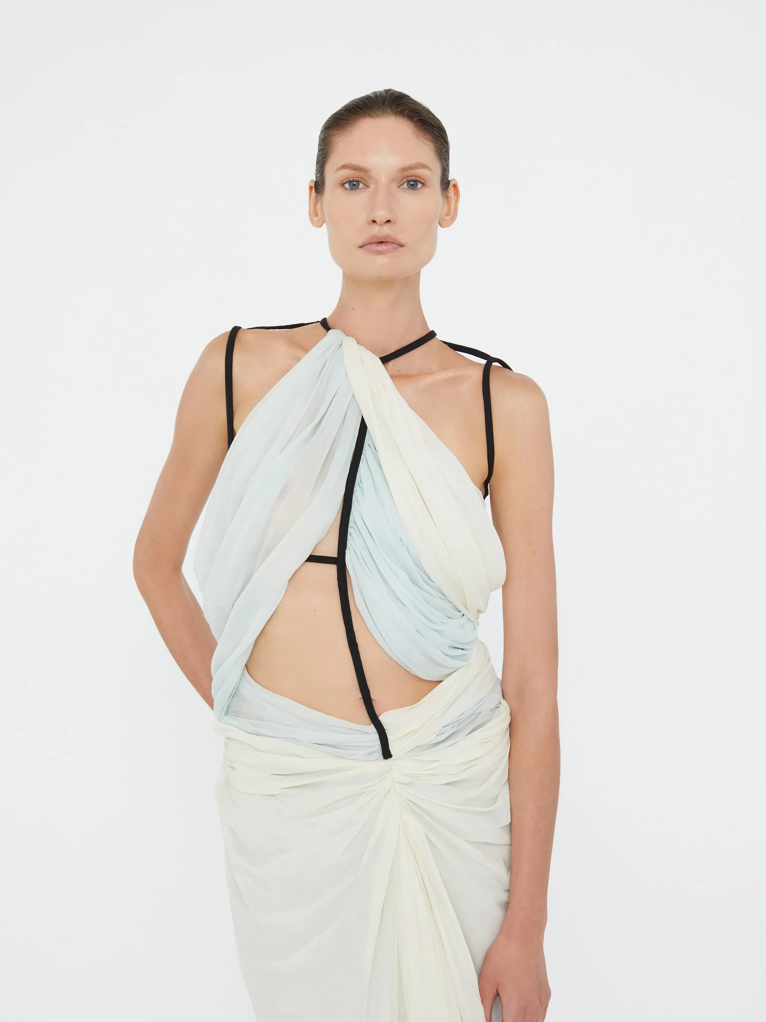 Latticed Lace Drape Torrent Dress sold by Christopher Esber product image thumbnail 3