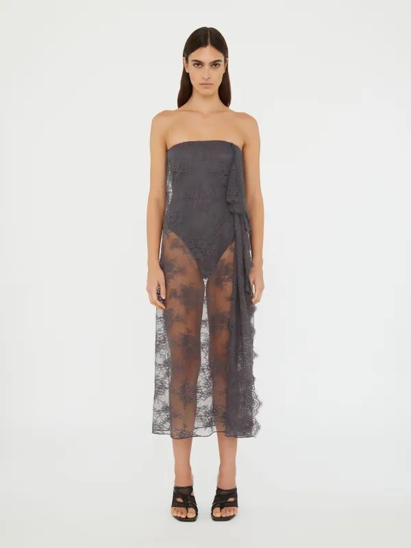 Floating Lace Strapless Dress sold by Christopher Esber
