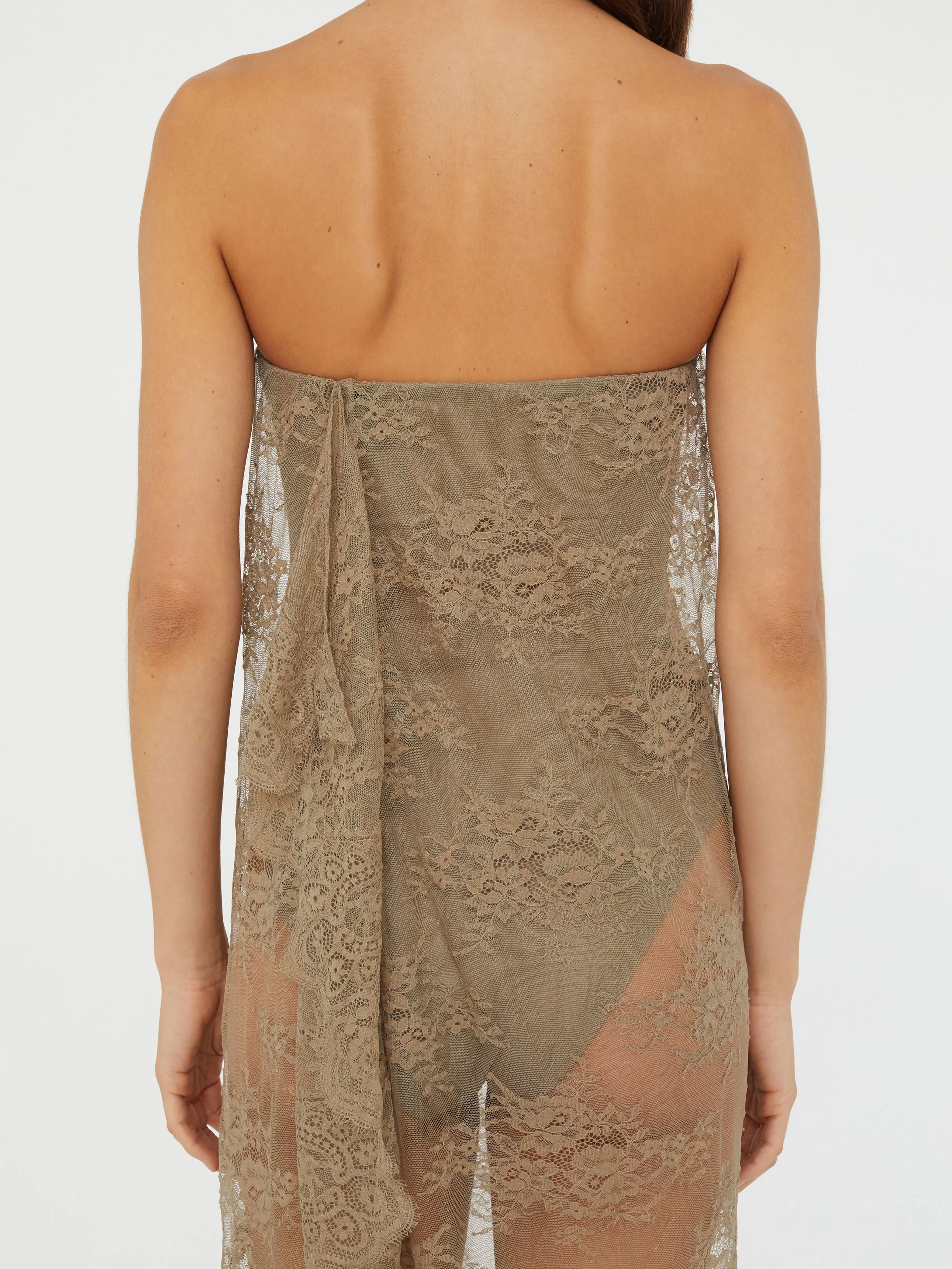 Floating Lace Strapless Dress sold by Christopher Esber product image thumbnail 4