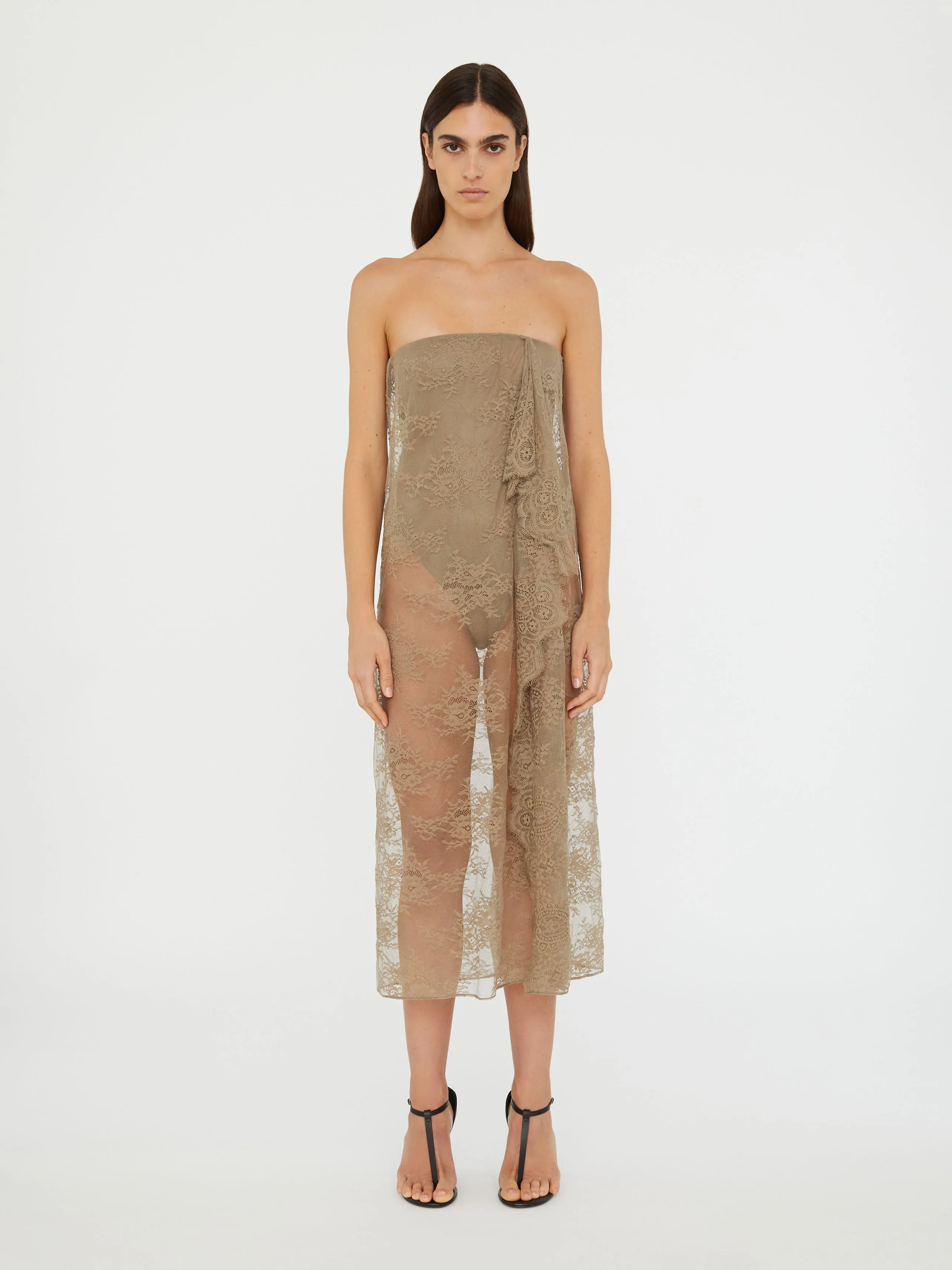 Floating Lace Strapless Dress sold by Christopher Esber