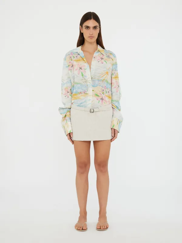 Crushed Belted Mini Skirt sold by Christopher Esber