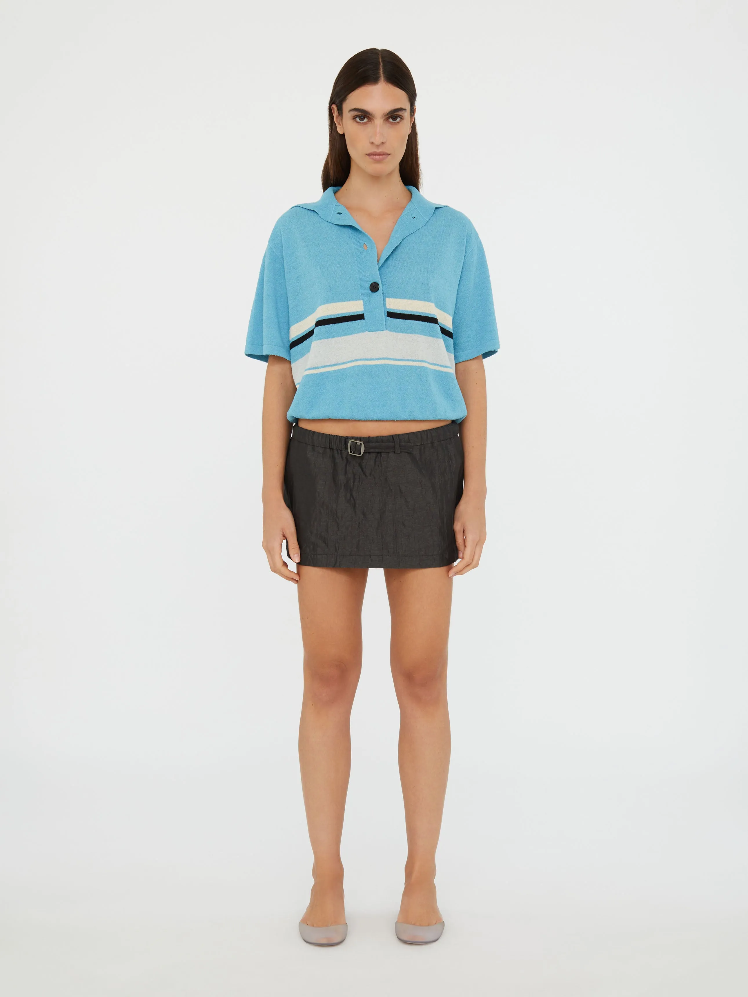 Crushed Belted Mini Skirt sold by Christopher Esber