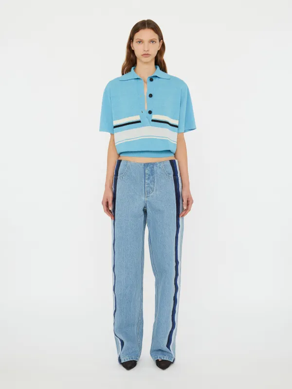 Streaked Denim Jean sold by Christopher Esber