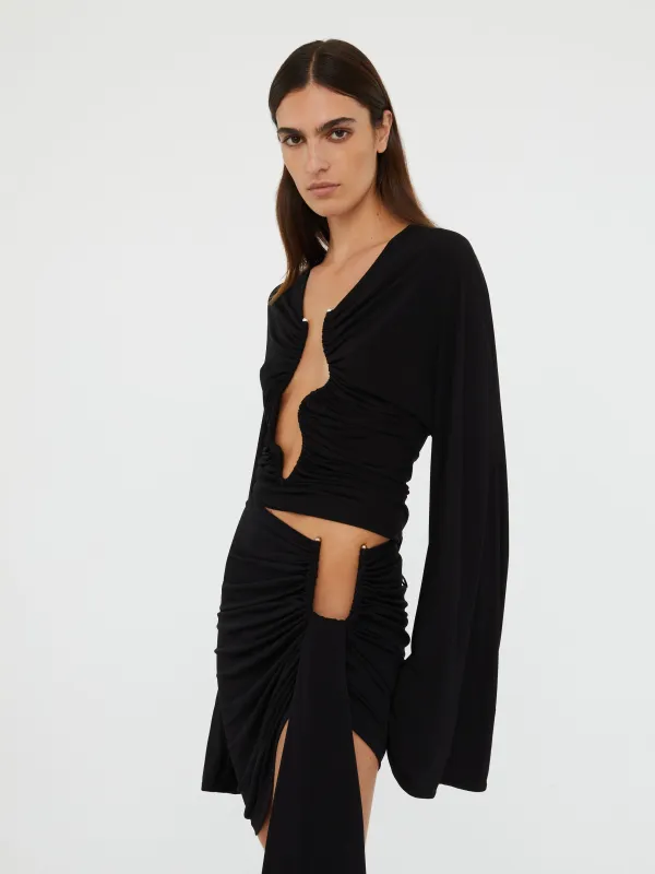 Salacia Ruched Long Sleeve Top sold by Christopher Esber