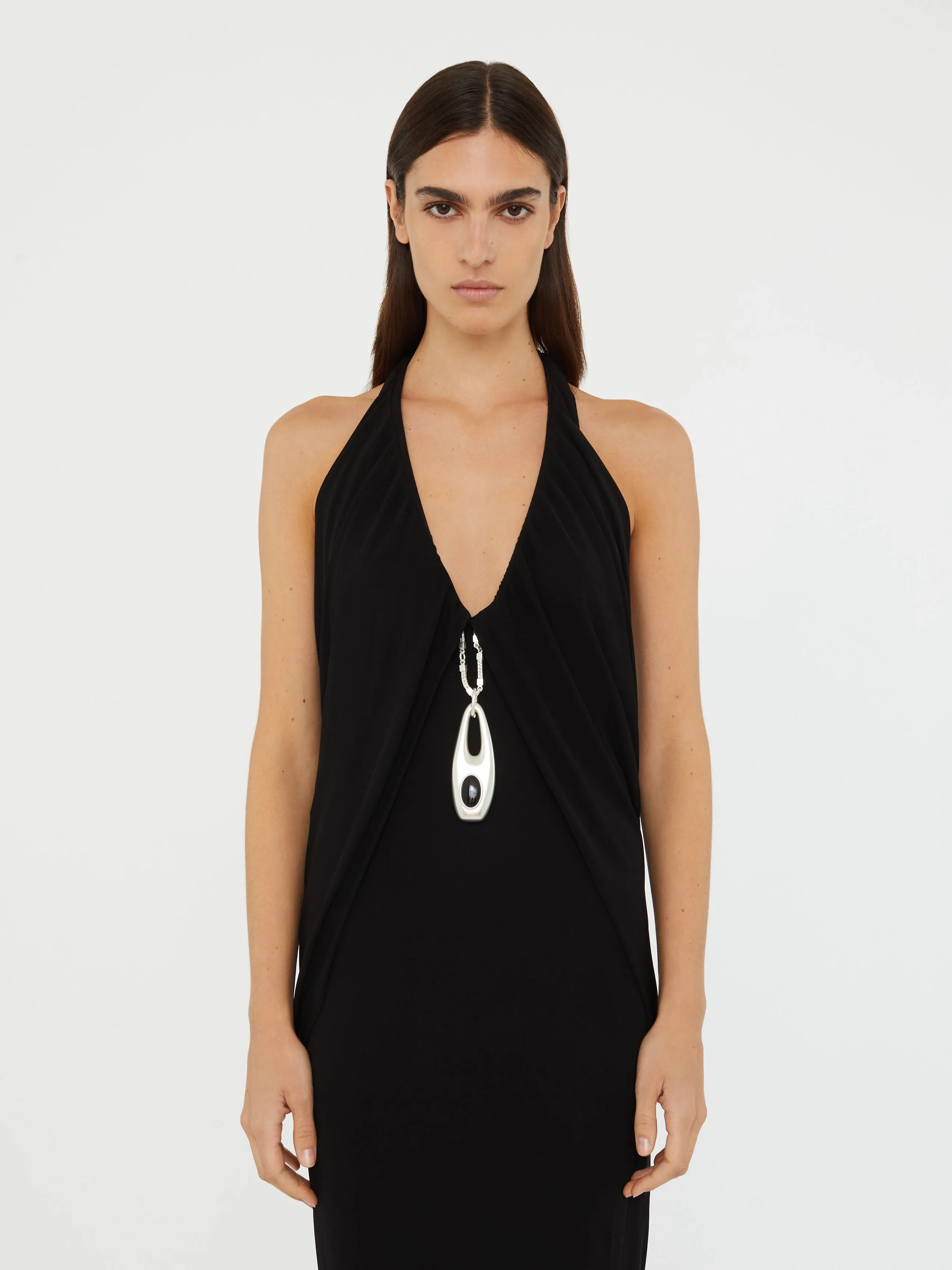 Lavalliere Draped Jersey Halter Sleeve Dress sold by Christopher Esber product image thumbnail 4