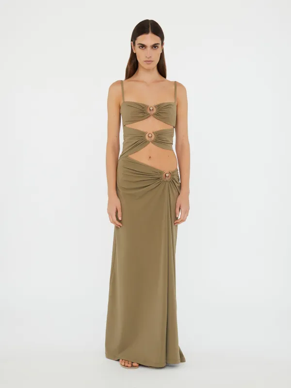 Ruched Orbit Split Dress sold by Christopher Esber