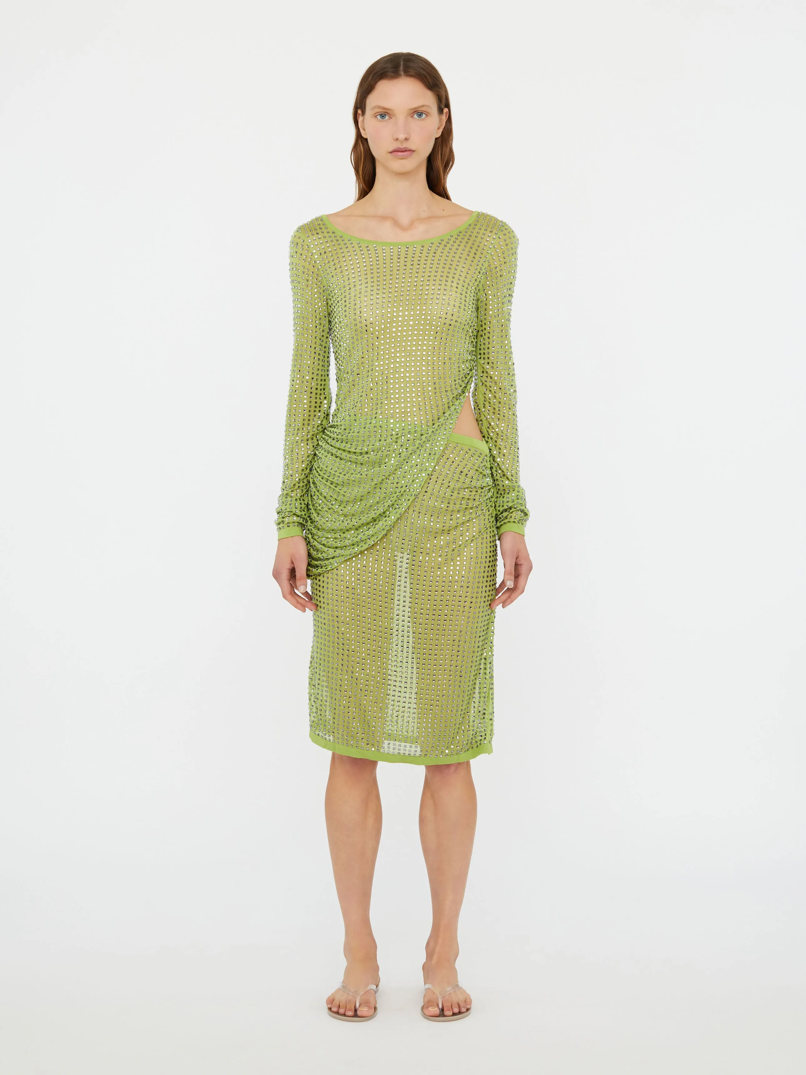 Cirrus Cutaway Long Sleeve Midi Dress sold by Christopher Esber