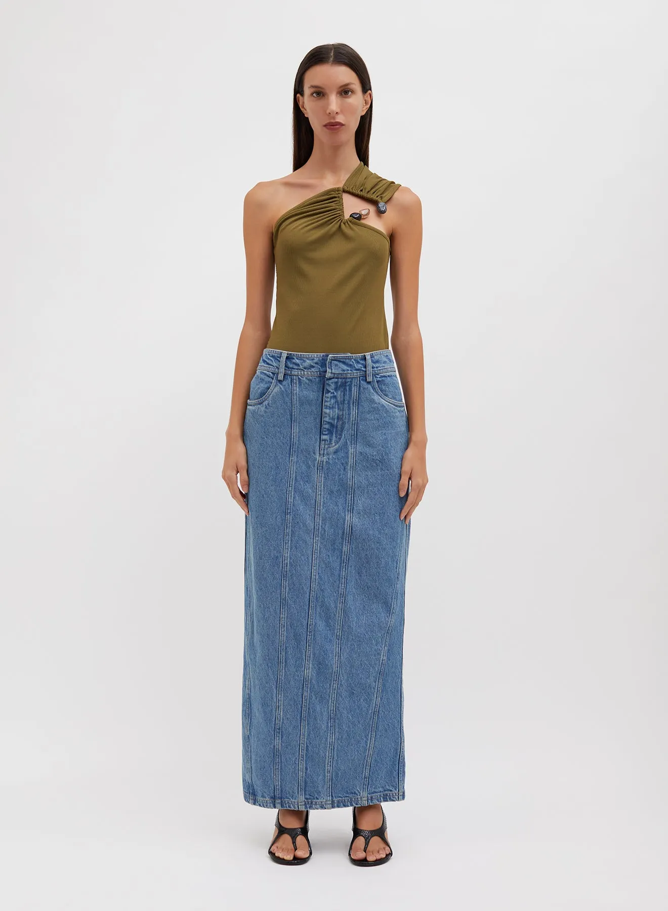 Tri Crystal Stone Shoulder Tank sold by Christopher Esber product image thumbnail 2