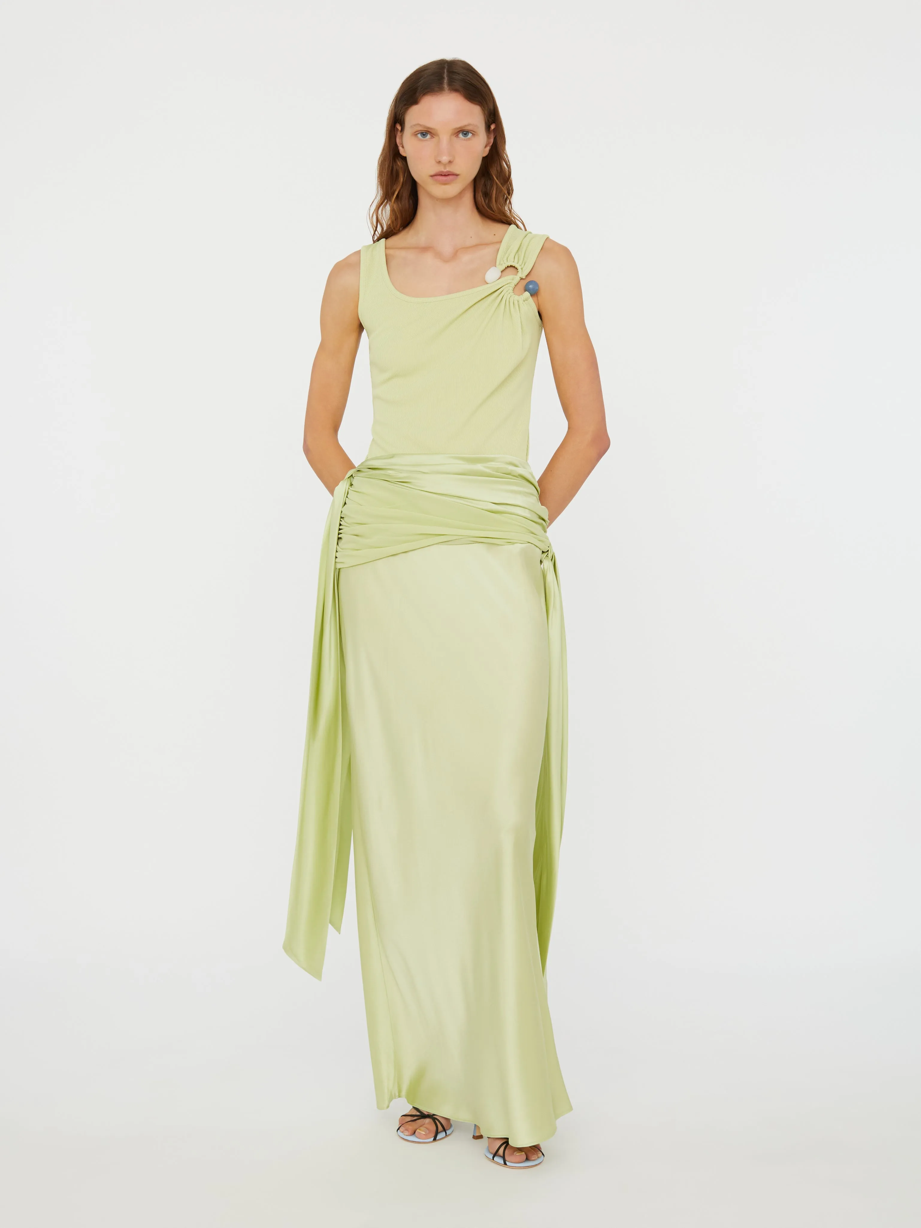 Knotted Silk Gather Skirt sold by Christopher Esber product image thumbnail 2