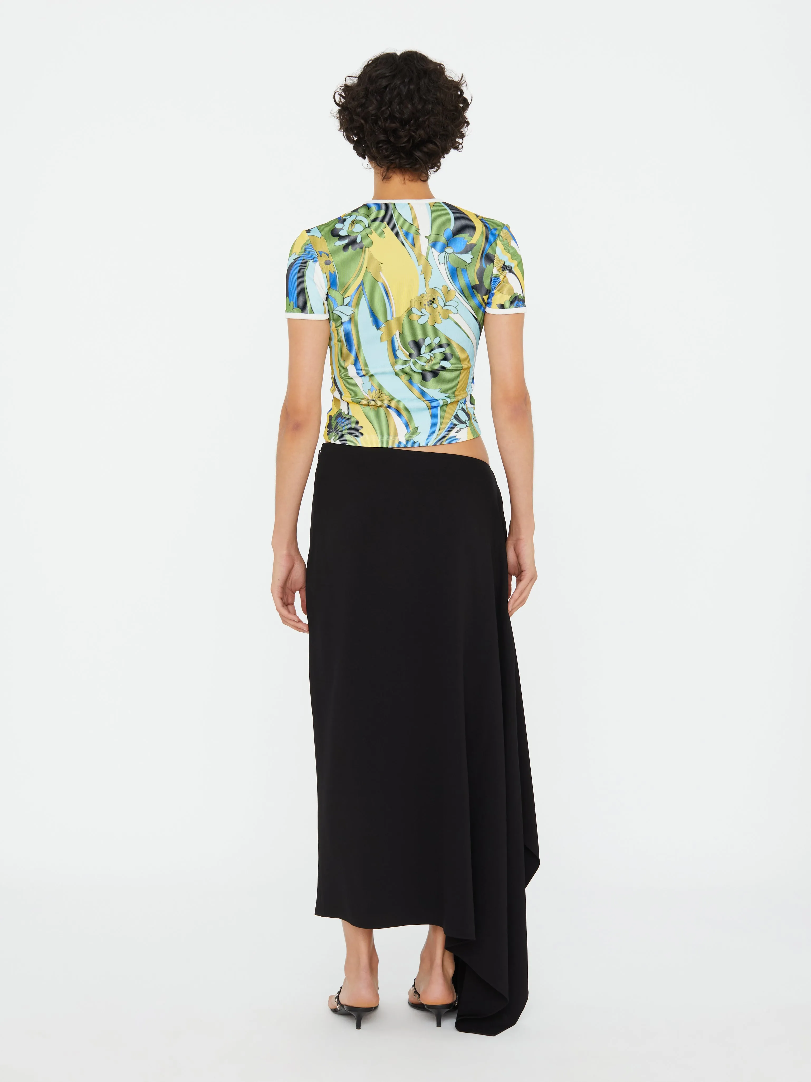 Acidic Floral Open Twist Tee sold by Christopher Esber product image thumbnail 4