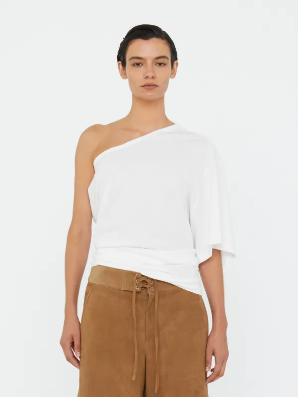 One Shoulder Draped Tee sold by Christopher Esber