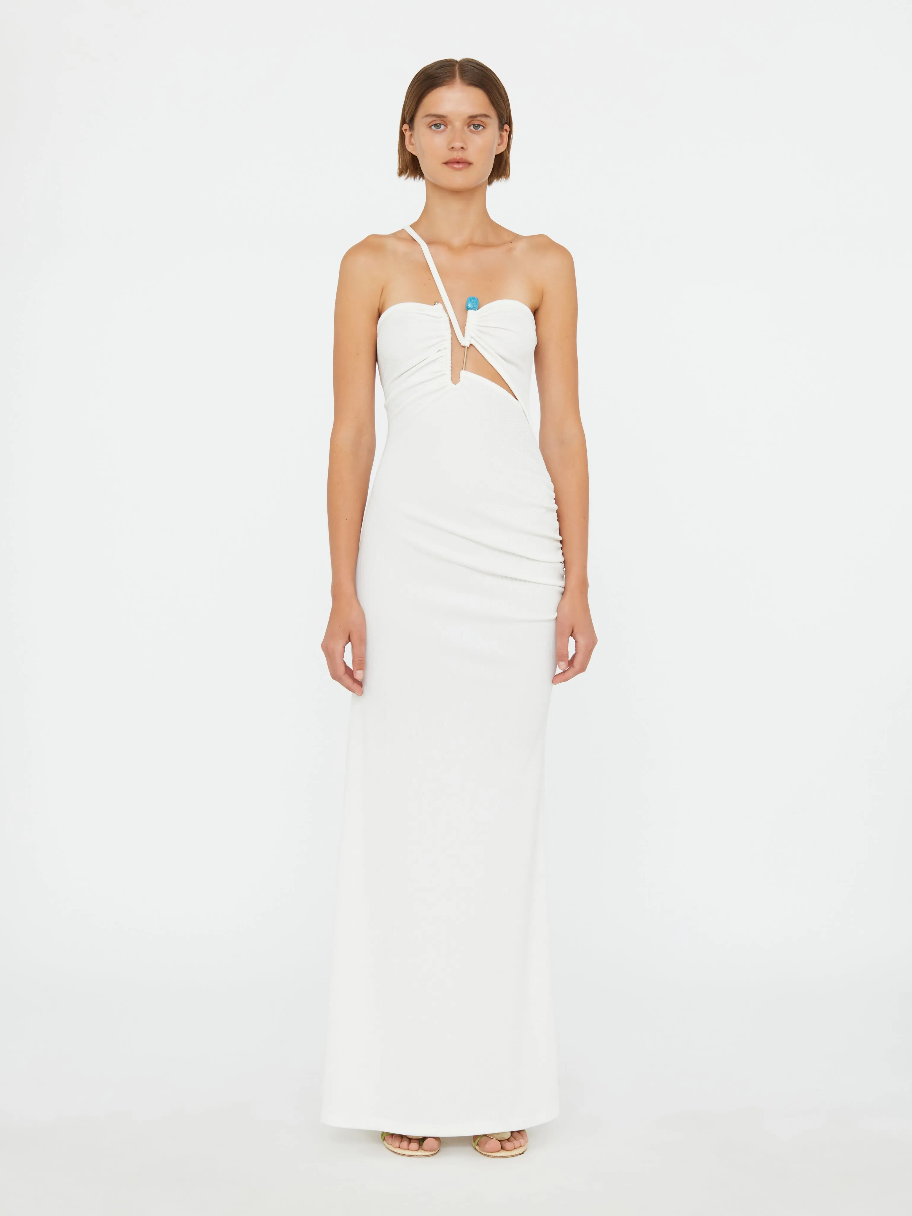 Crystal Pin Cutaway Cami Dress sold by Christopher Esber