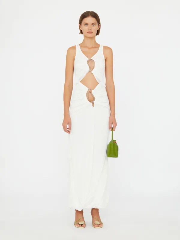 Paisley Overlay Disconnect Encased Dress made by Christopher Esber