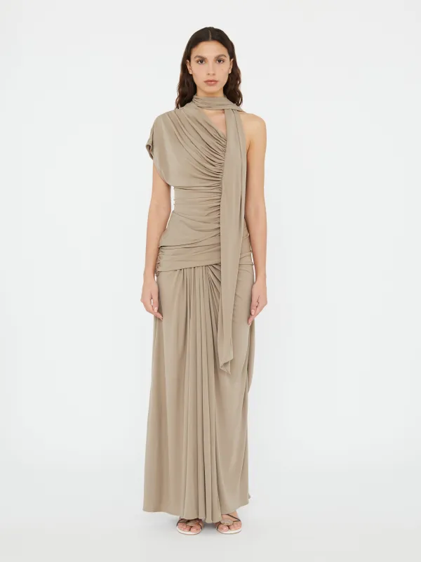 Aiba Draped Jersey Skirt sold by Christopher Esber