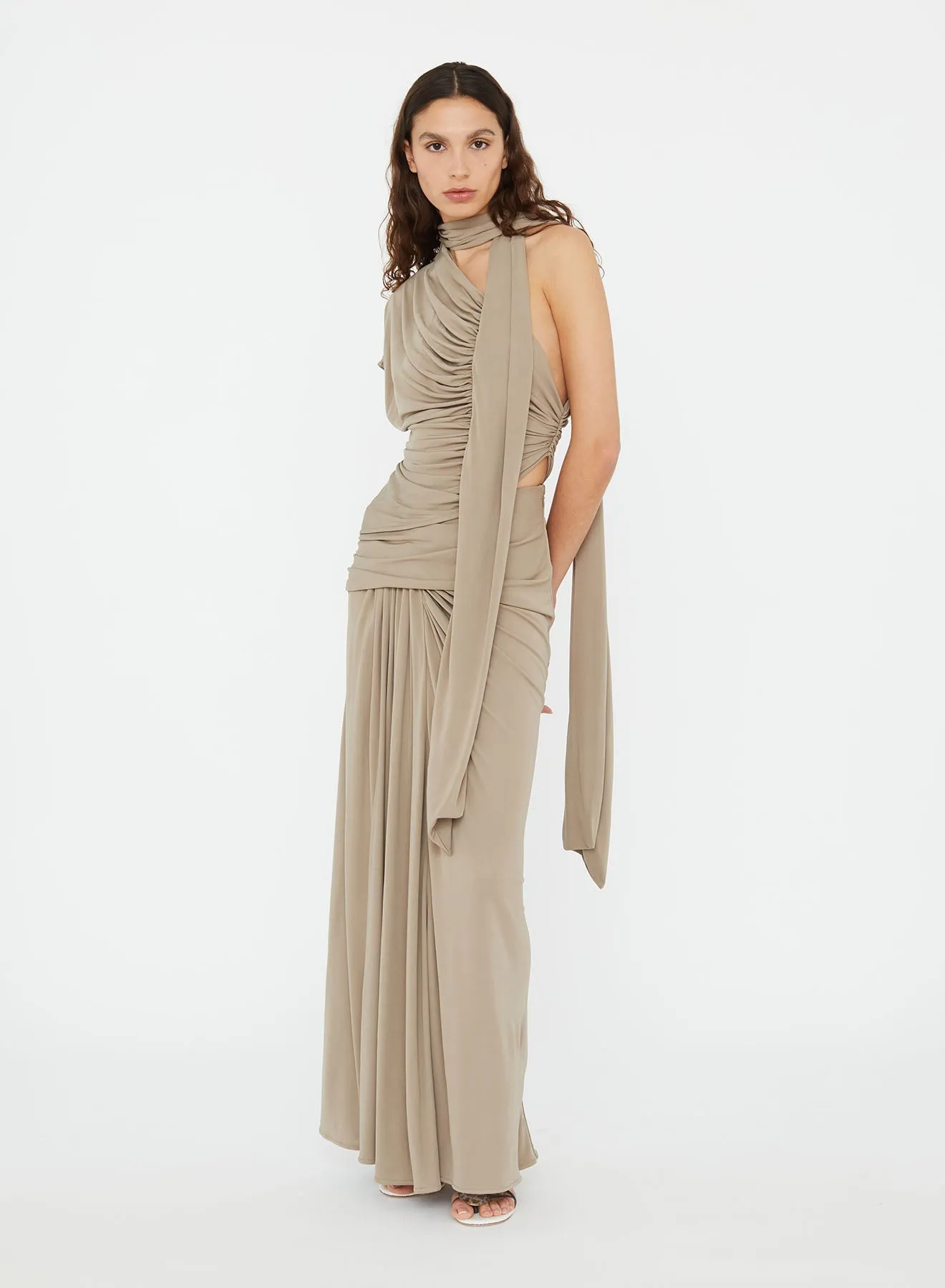 Aiba Draped Jersey Skirt sold by Christopher Esber product image thumbnail 3