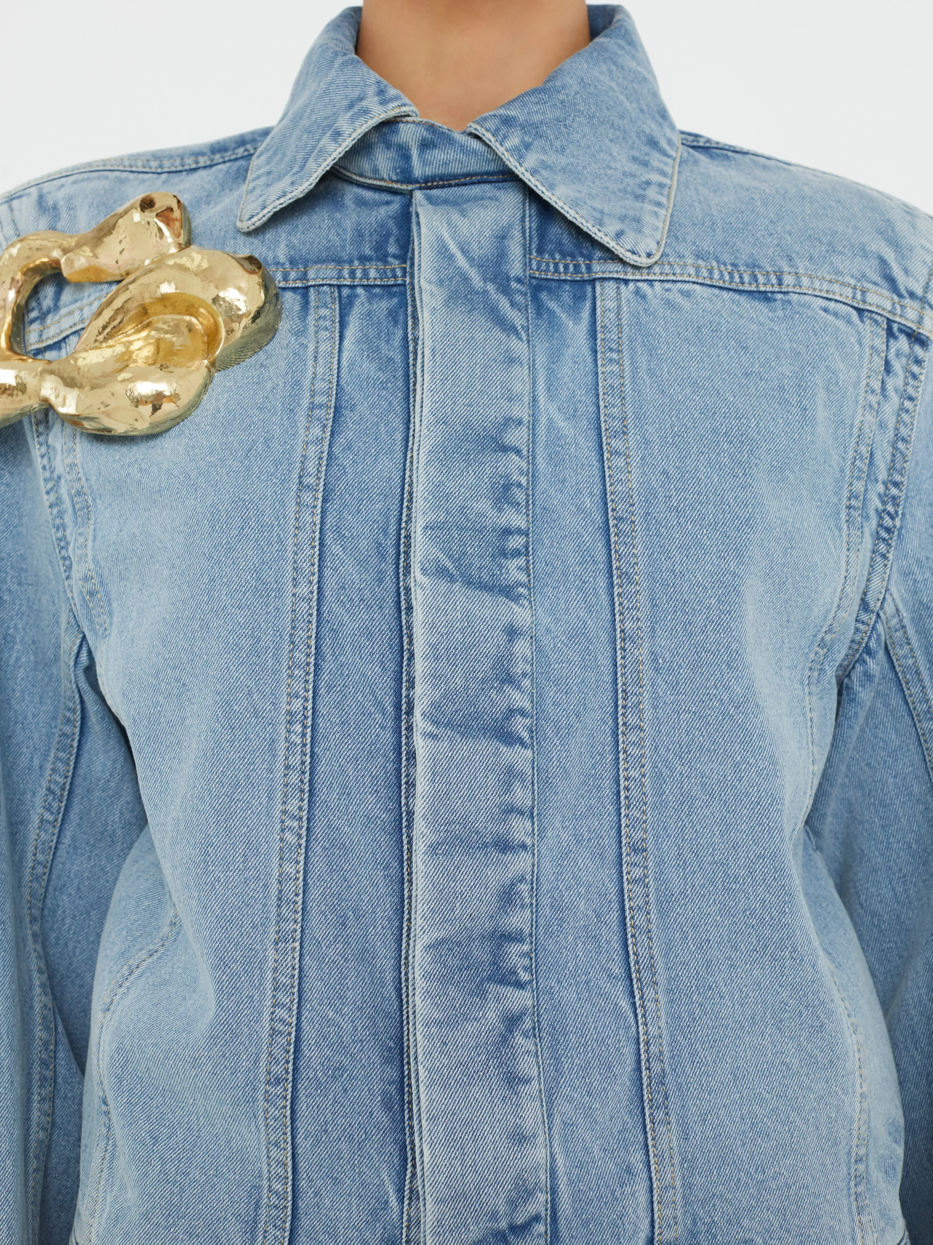 Sculptured Corsage Denim Jacket sold by Christopher Esber product image thumbnail 4