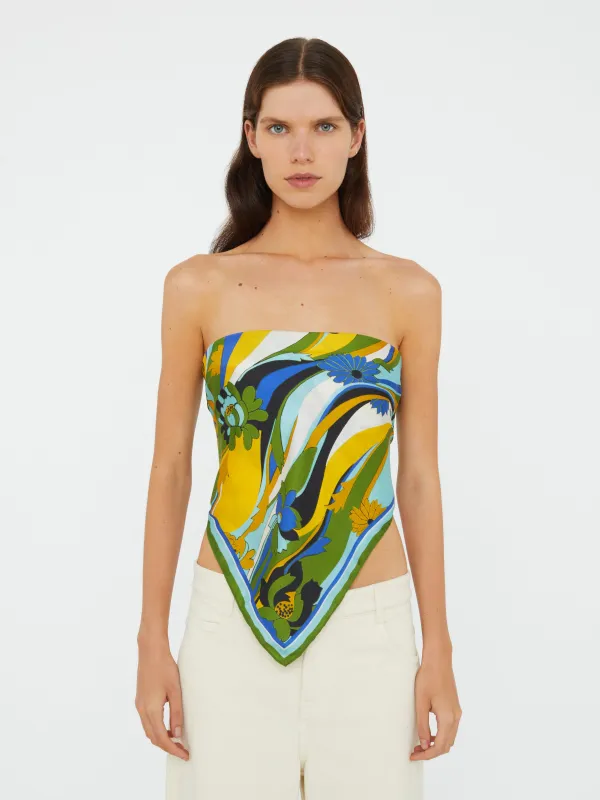 Acidic Floral Silk Scarf sold by Christopher Esber