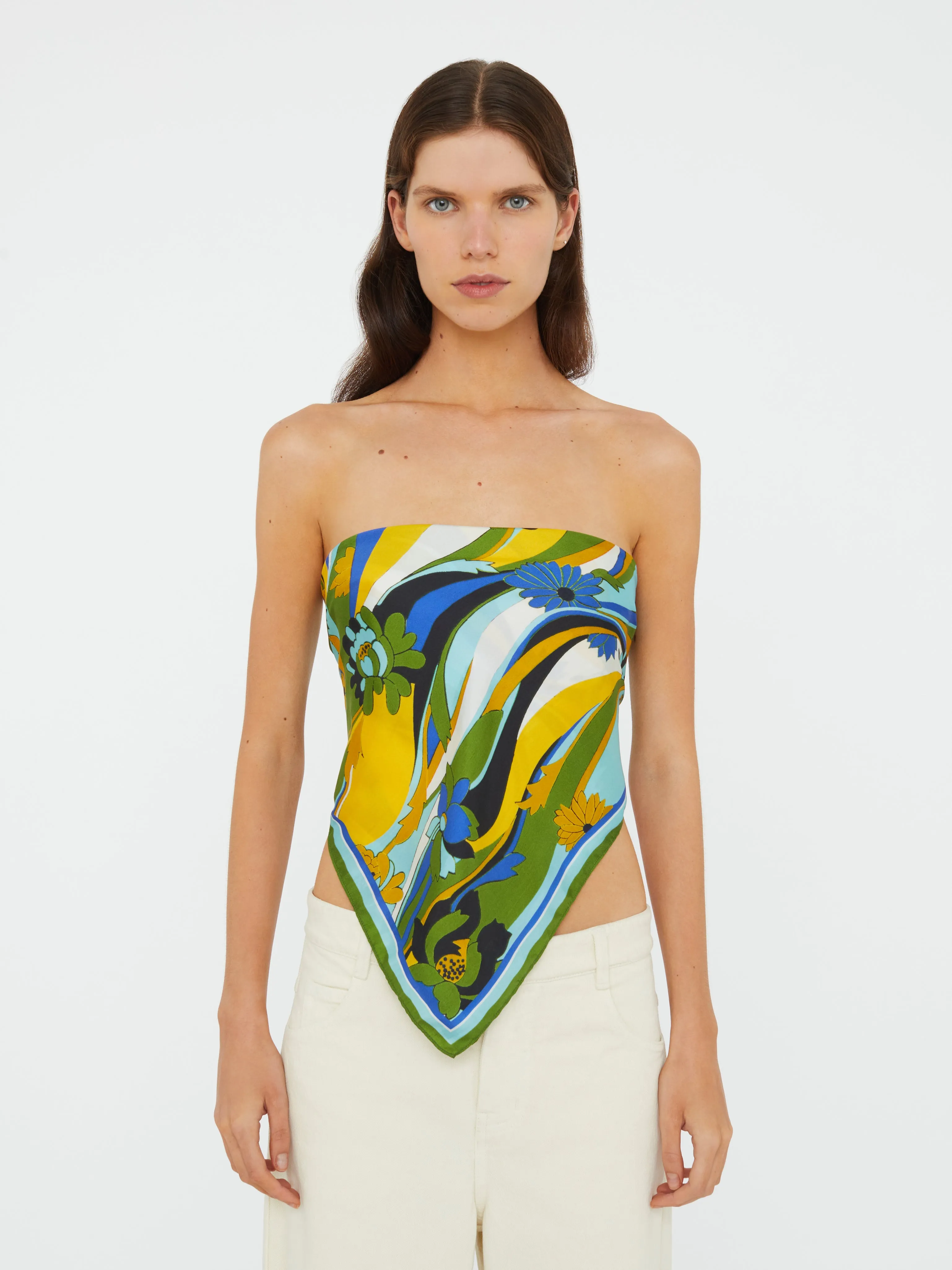 Acidic Floral Silk Scarf sold by Christopher Esber