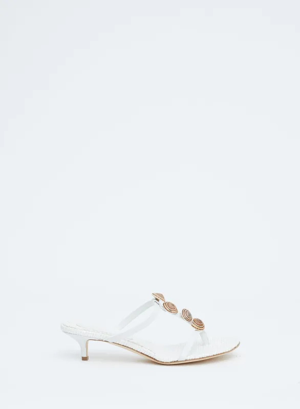 Sundial Seashell Kitten Heel sold by Christopher Esber