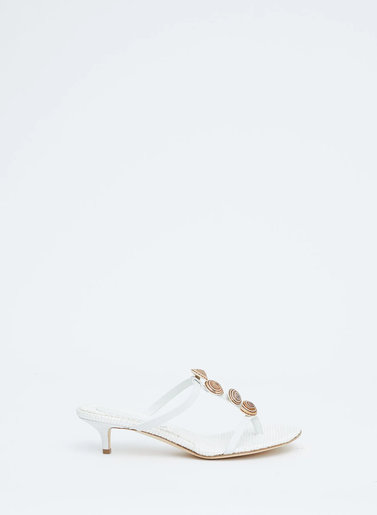 Sundial Seashell Kitten Heel sold by Christopher Esber