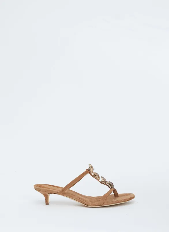 Sundial Seashell Kitten Heel sold by Christopher Esber