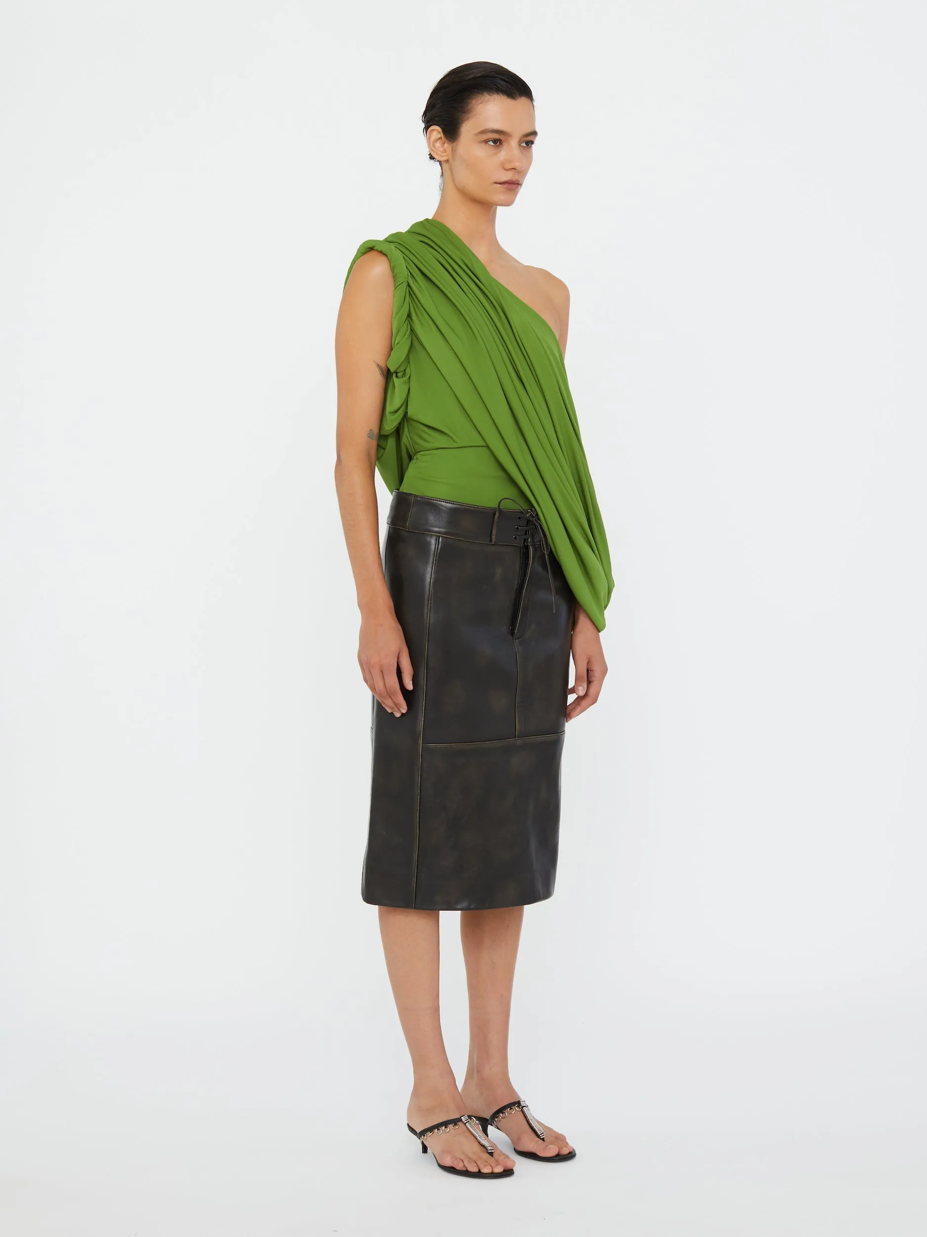 Burnished Eddie Leather Skirt sold by Christopher Esber product image thumbnail 3