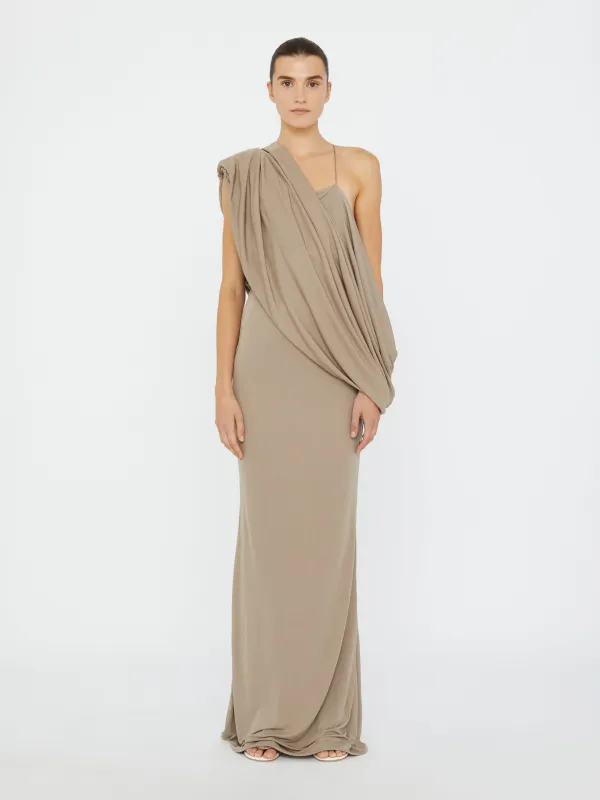 Aiba Draped Jersey Tee Dress made by Christopher Esber