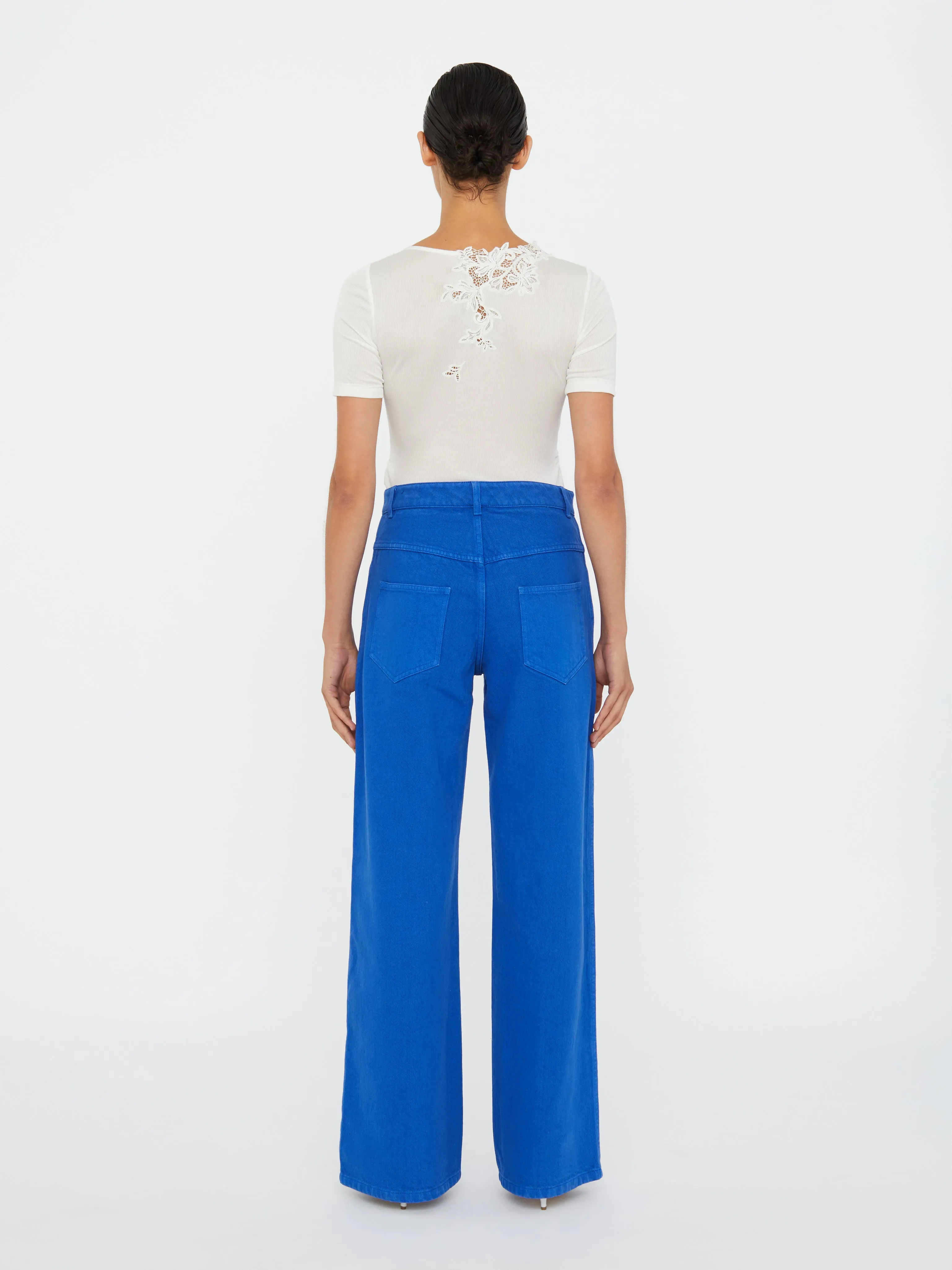 Hibiscus Embroidered Rib Tee sold by Christopher Esber product image thumbnail 5