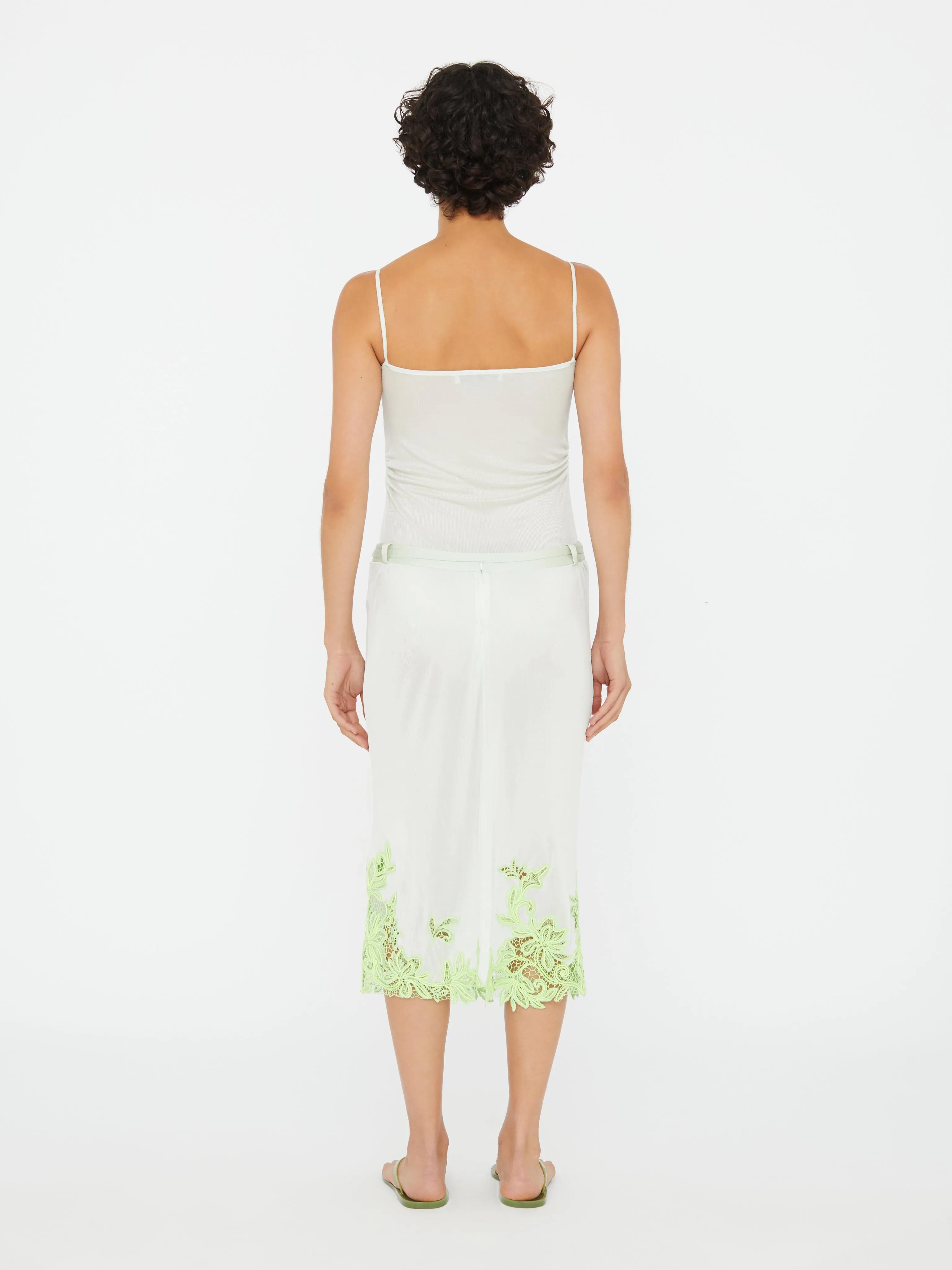 Hibiscus Embroidered Rib Bodysuit sold by Christopher Esber product image thumbnail 4