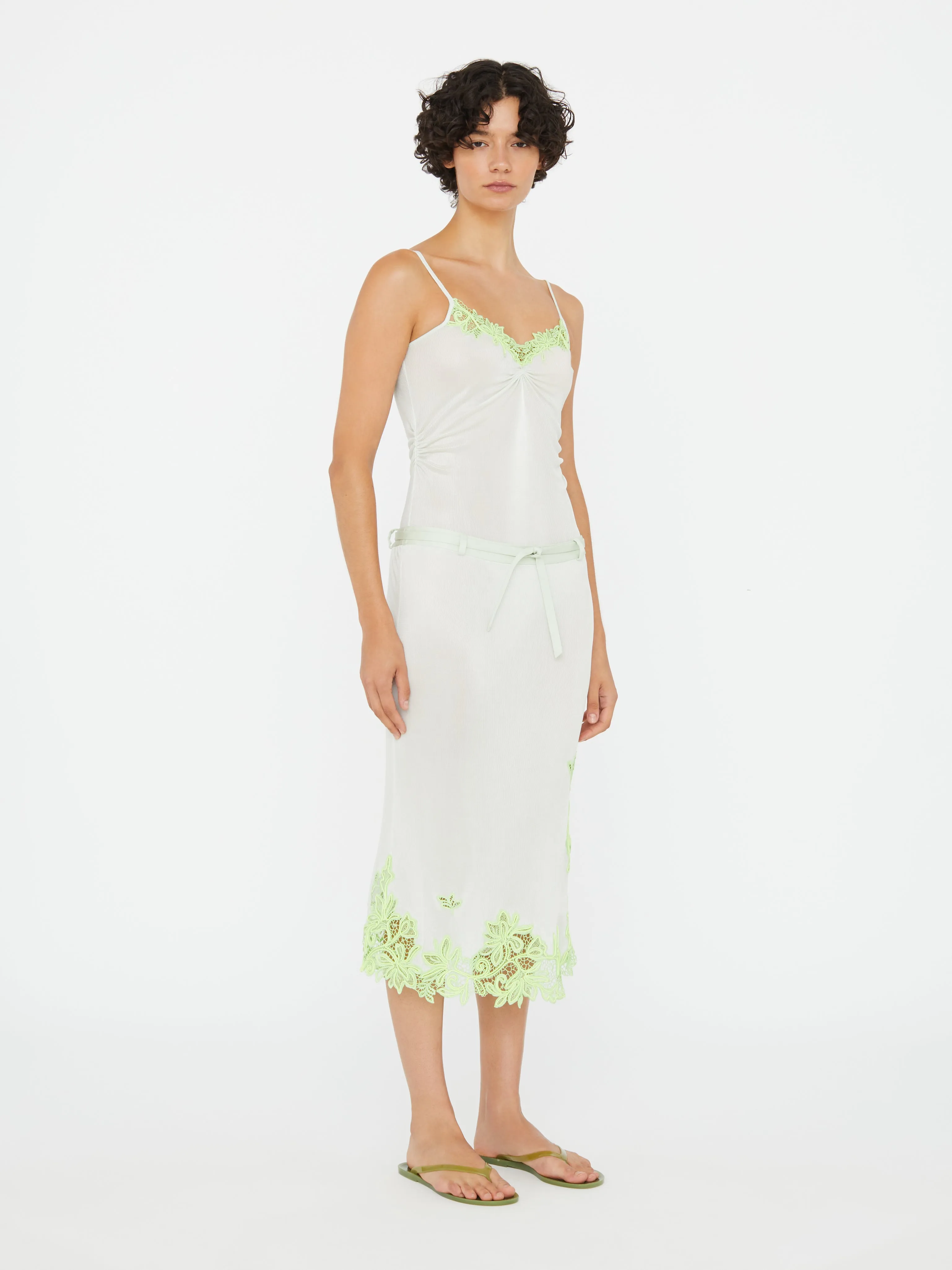 Hibiscus Embroidered Rib Bodysuit sold by Christopher Esber product image thumbnail 3