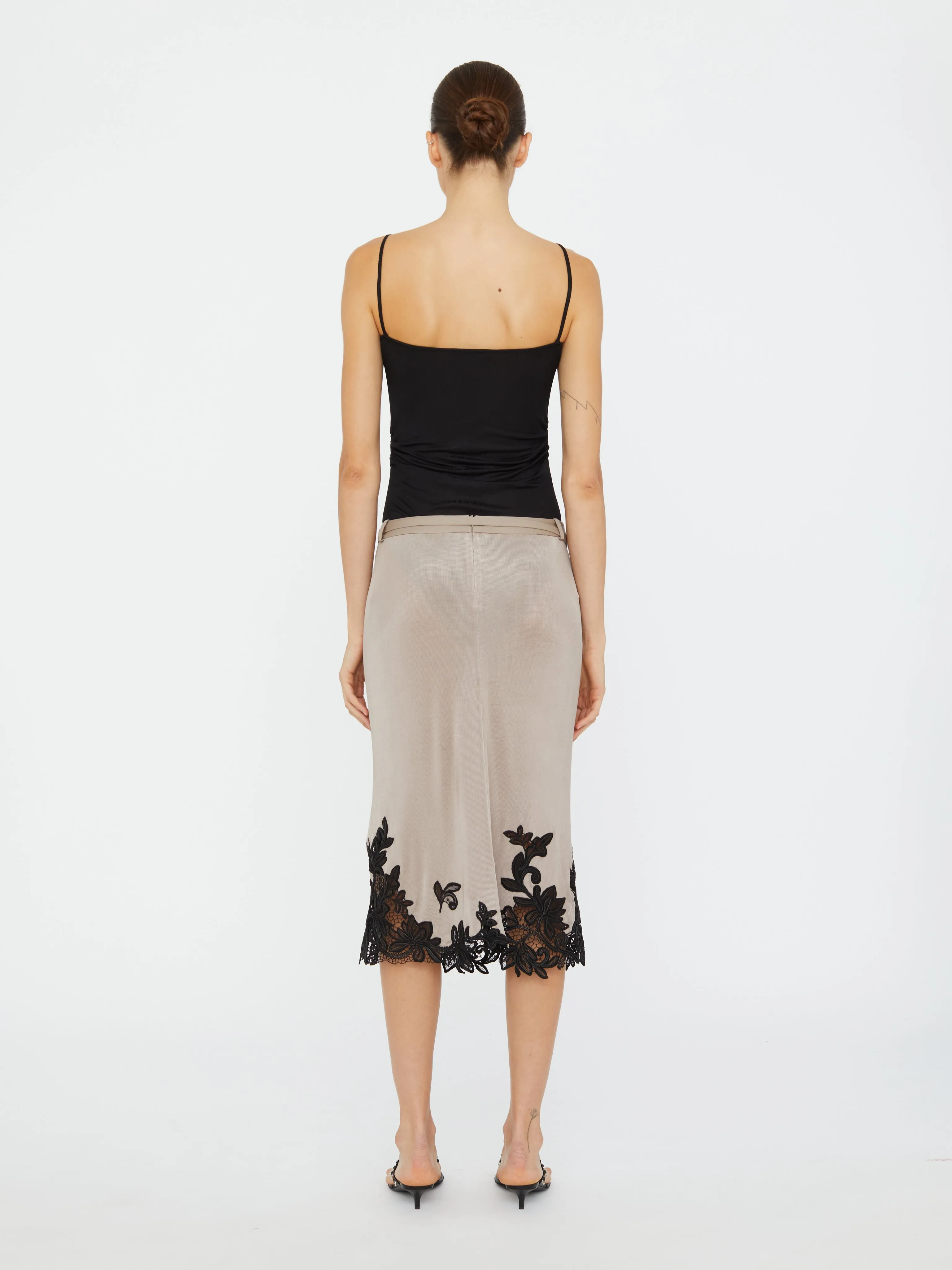 Hibiscus Embroidered Rib Bodysuit sold by Christopher Esber product image thumbnail 5