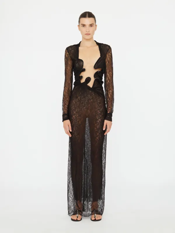 Lace Venus Plunge Shirt Dress sold by Christopher Esber