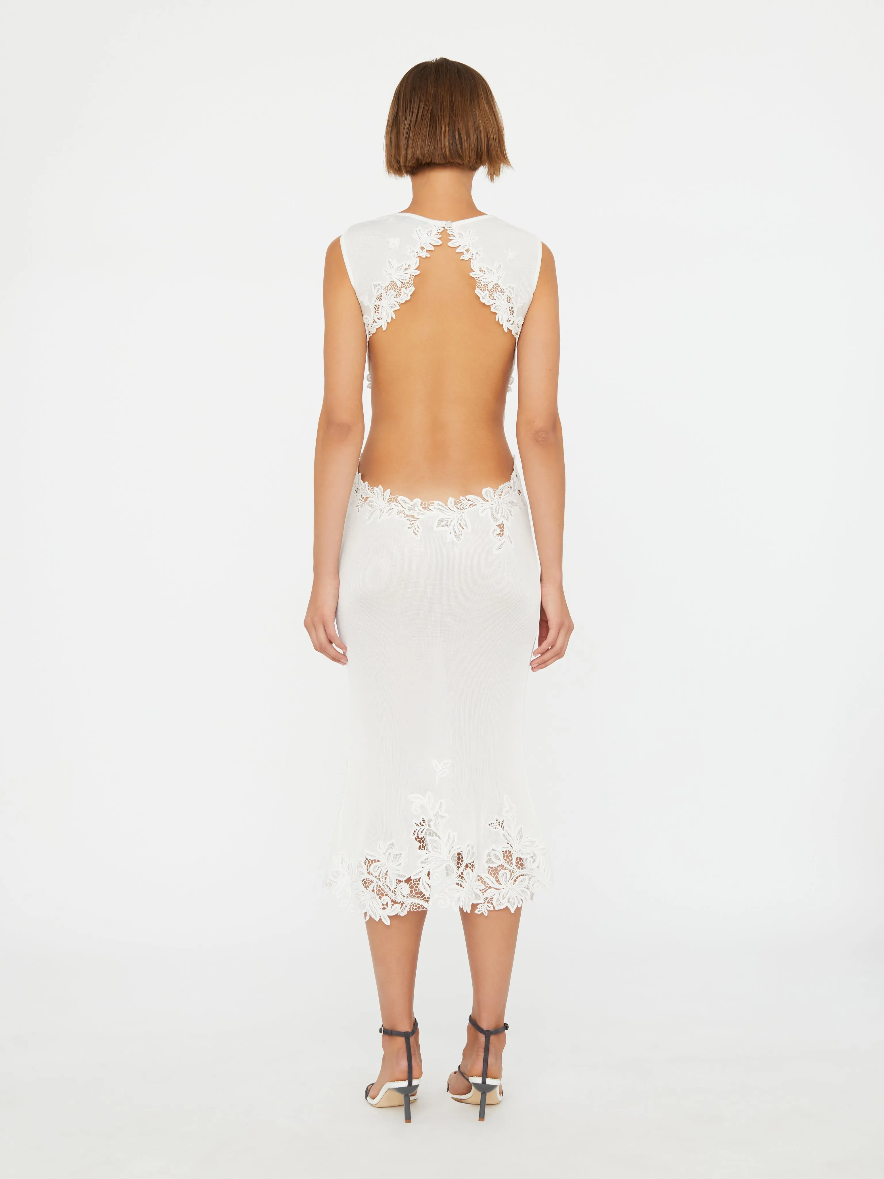 Hibiscus Embroidered Rib Dress sold by Christopher Esber product image thumbnail 5