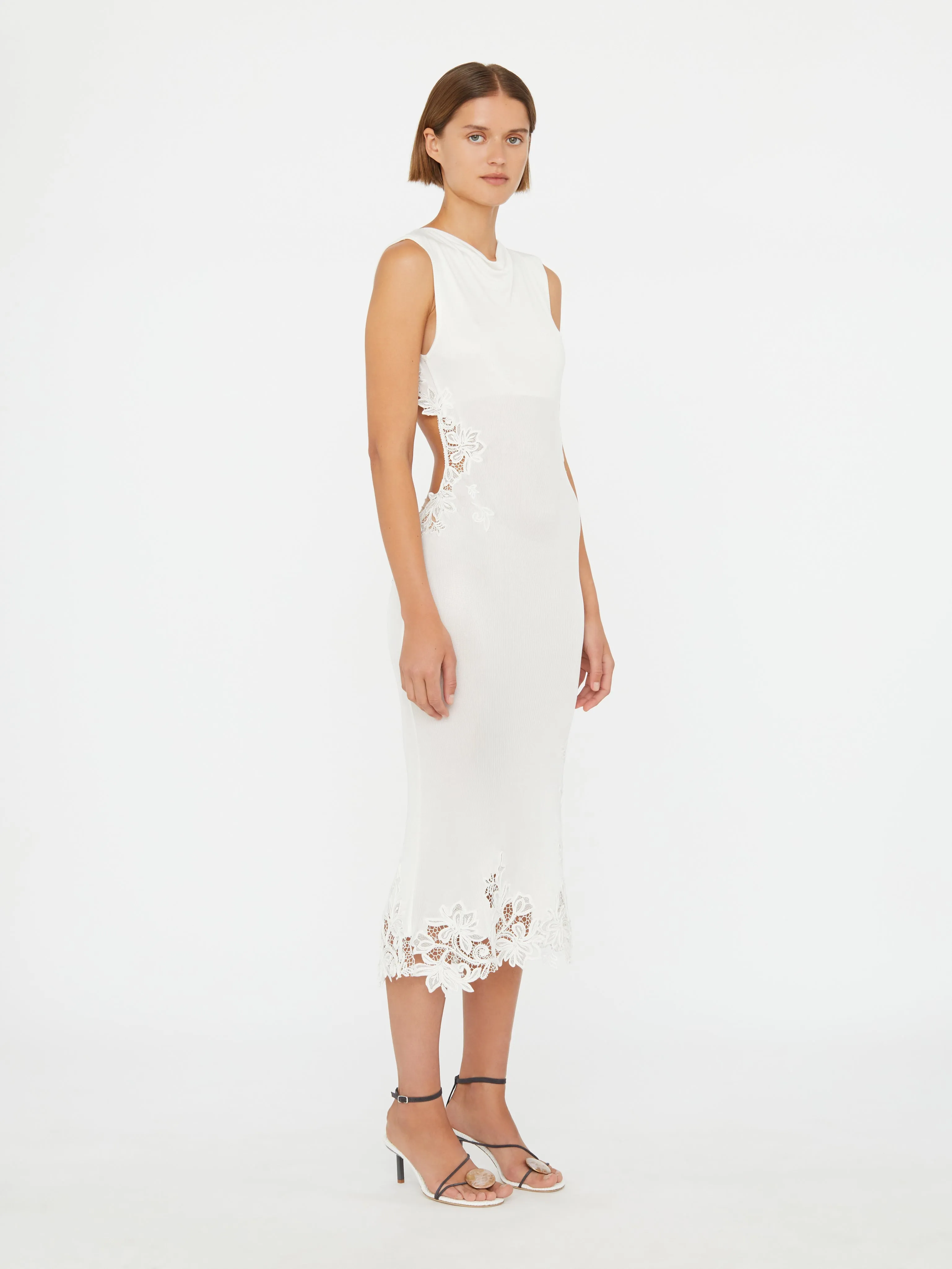 Hibiscus Embroidered Rib Dress sold by Christopher Esber product image thumbnail 2
