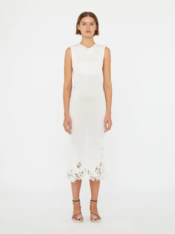 Hibiscus Embroidered Rib Dress sold by Christopher Esber