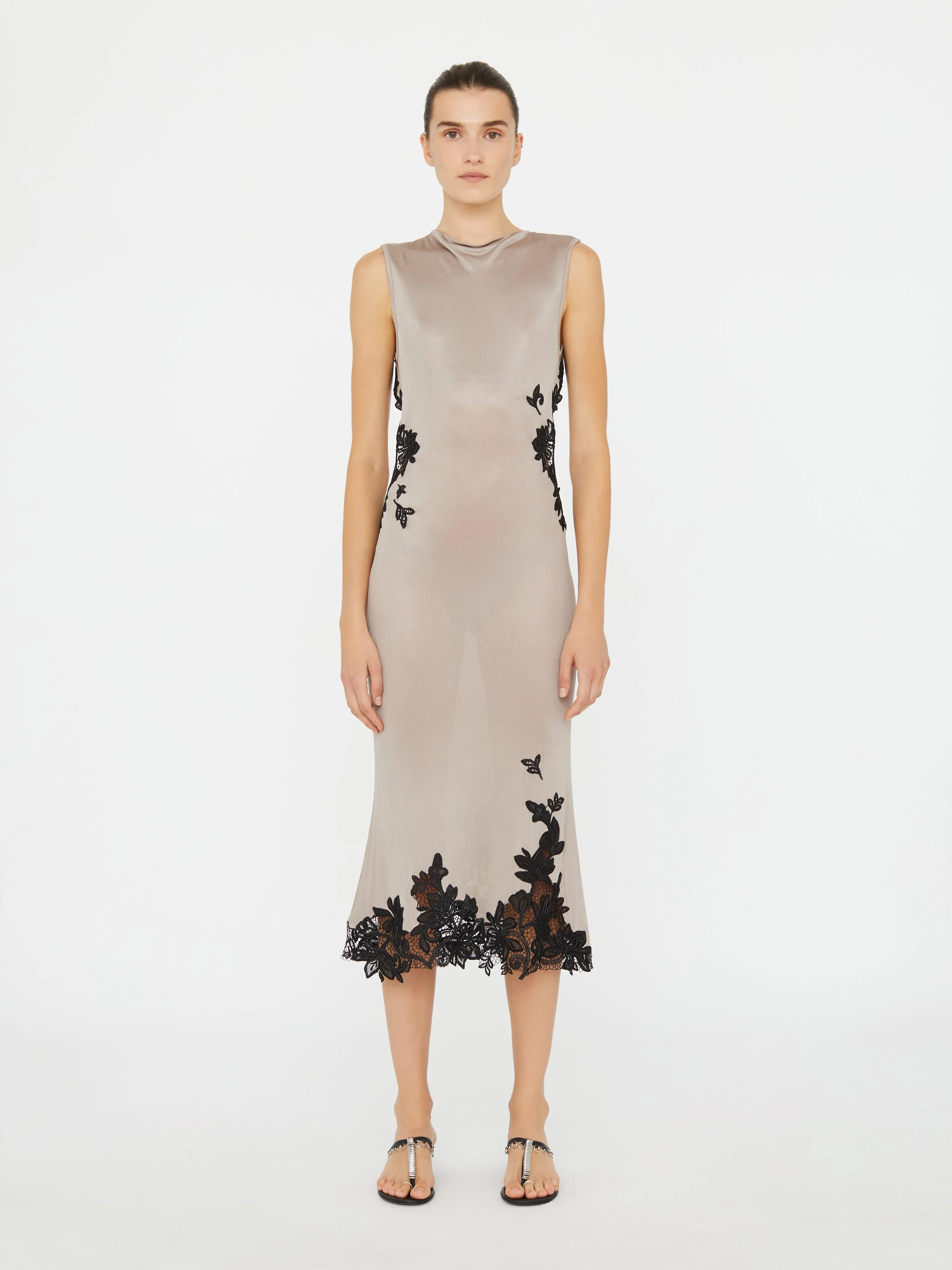 Hibiscus Embroidered Rib Dress sold by Christopher Esber
