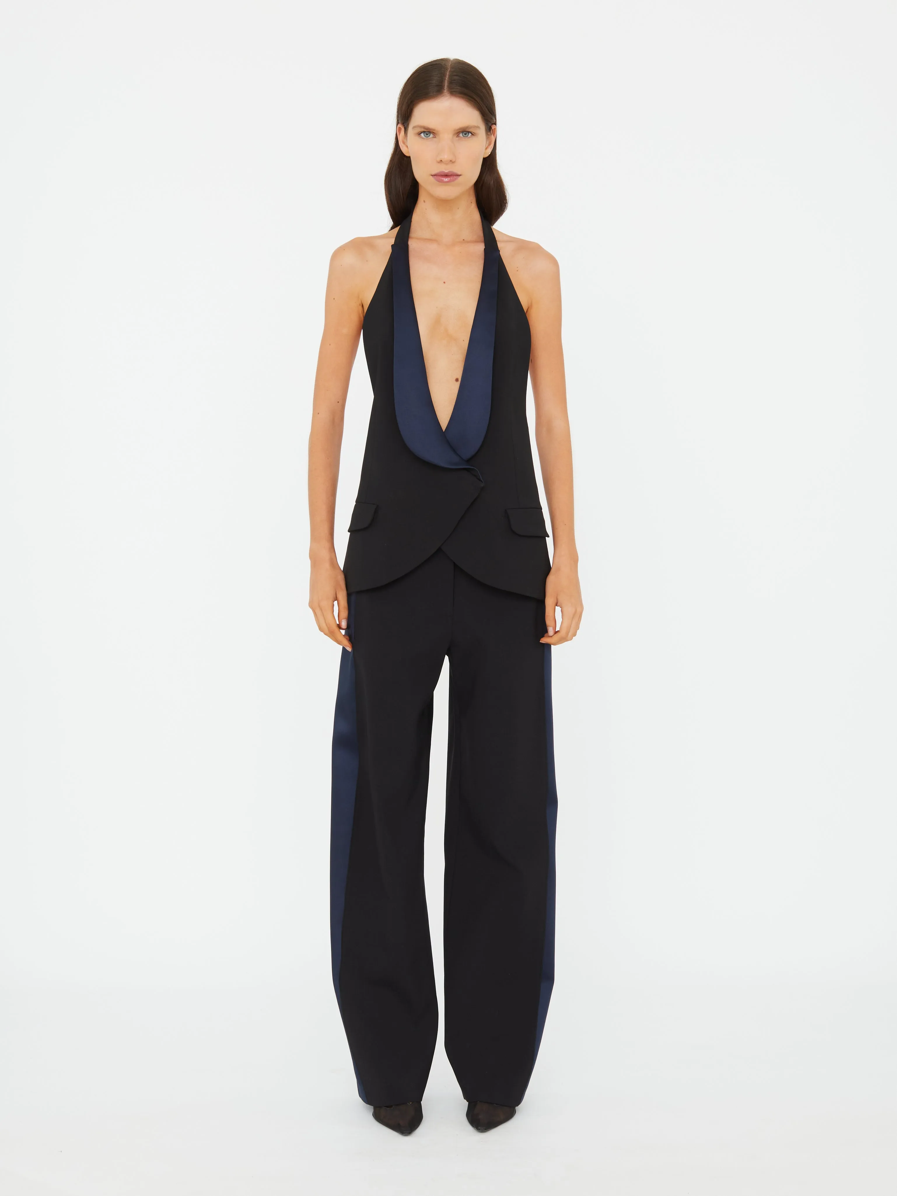 Tuxedo Contrast Wool Vest sold by Christopher Esber product image thumbnail 2