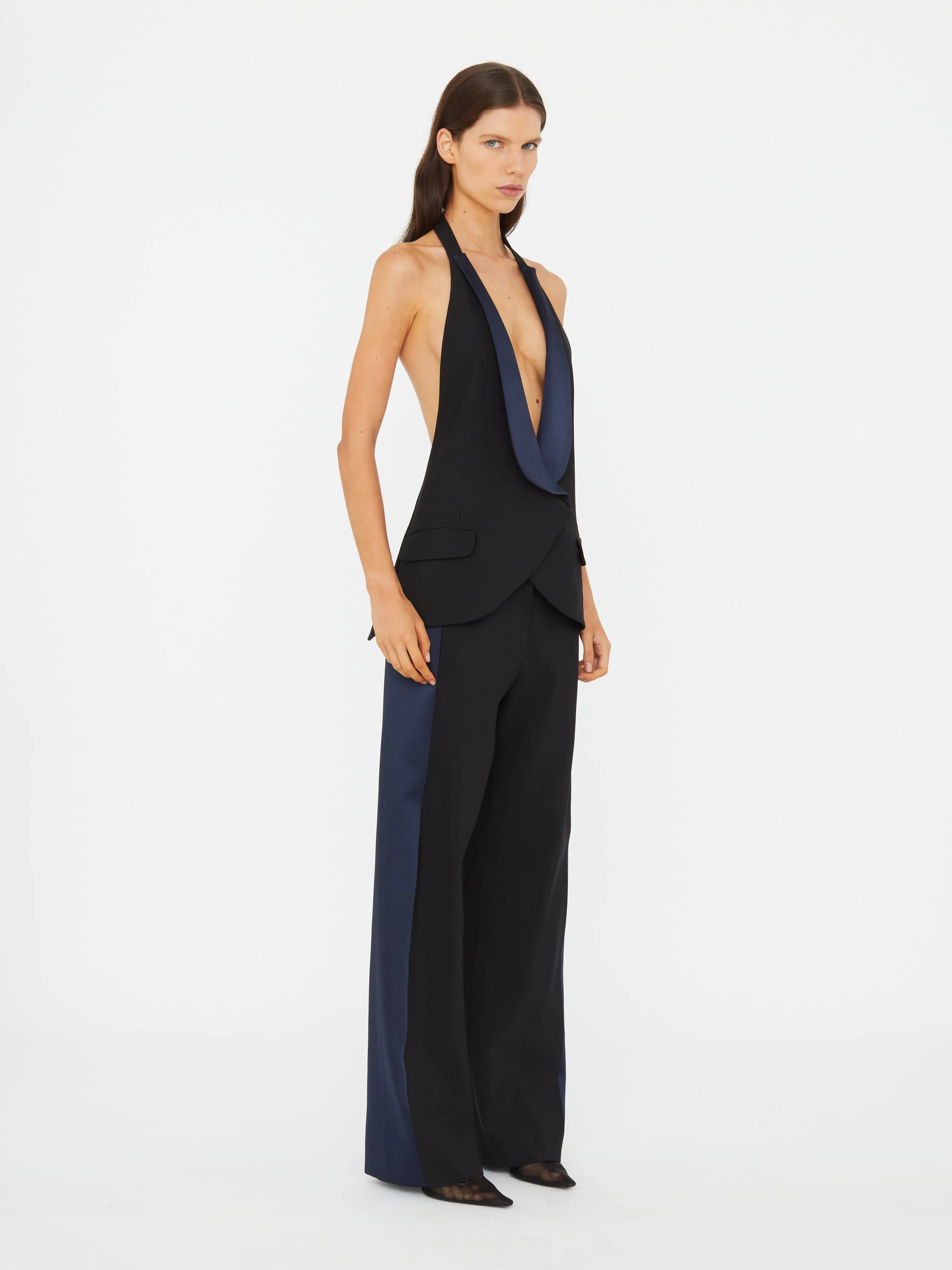 Tuxedo Contrast Wool Vest sold by Christopher Esber product image thumbnail 3