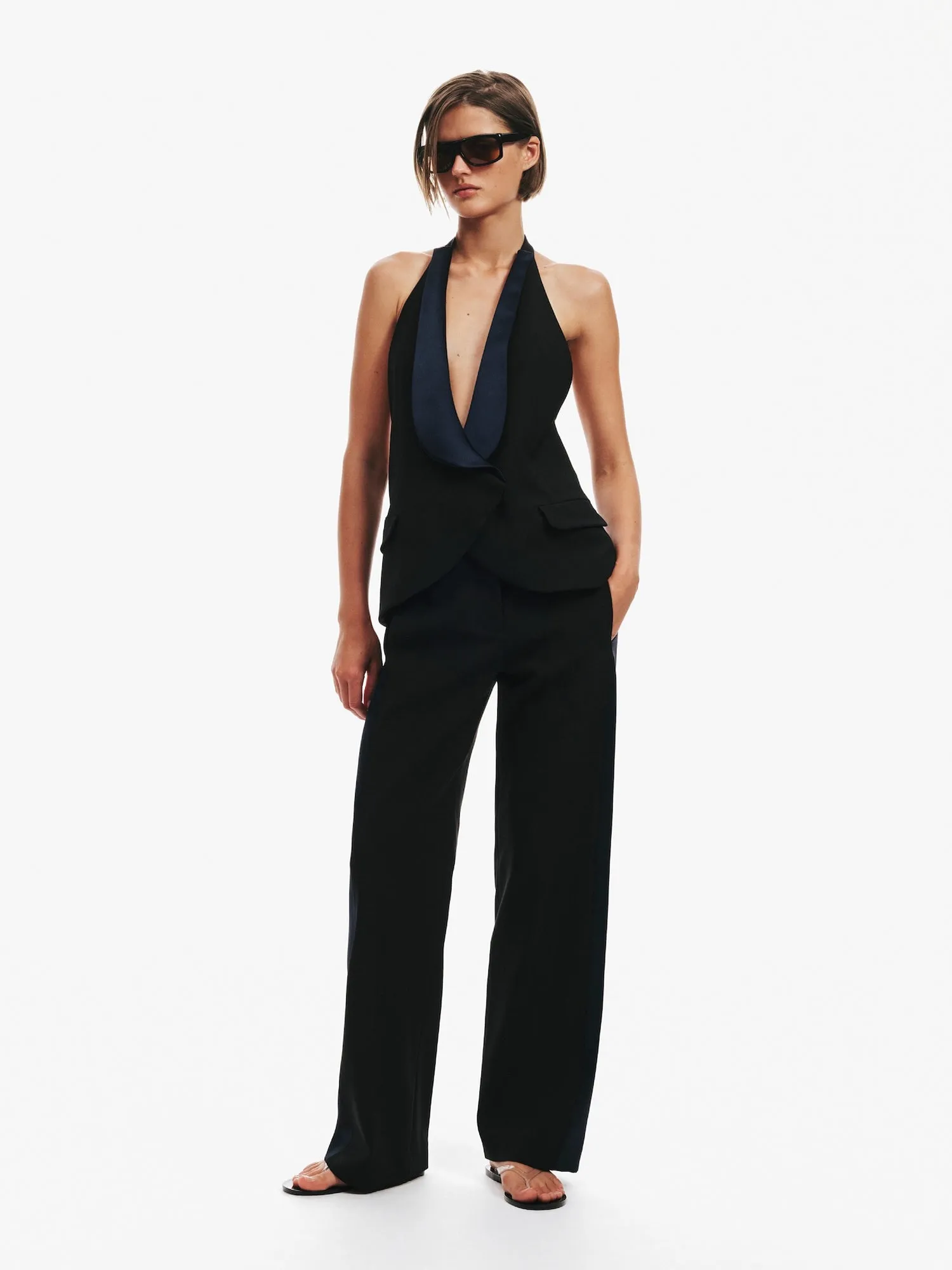 Tuxedo Contrast Wool Trouser sold by Christopher Esber product image thumbnail 5