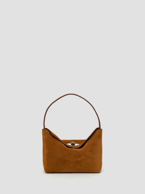 Turnlock Suede Mini Shoulder Bag sold by Christopher Esber