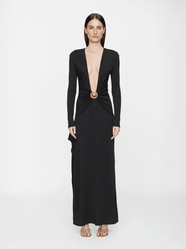 Mineral Stone Cascade Long Sleeve Dress made by Christopher Esber