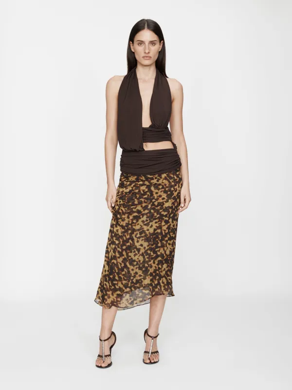 Cord Trimmed Silk Ruche Skirt sold by Christopher Esber
