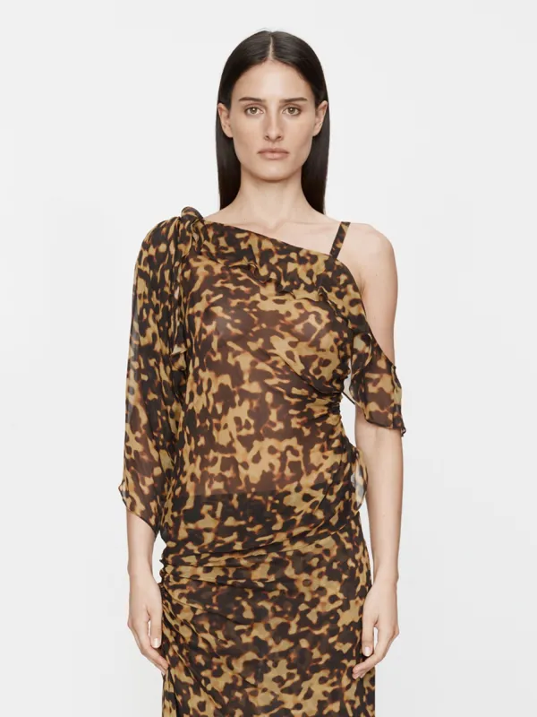 Roule Trimmed Silk Drape Top sold by Christopher Esber