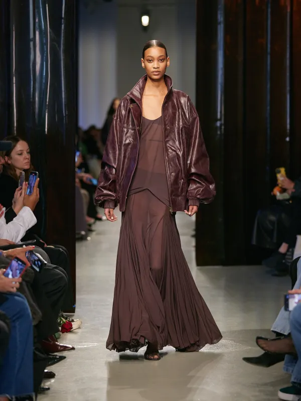 Devon Leather Bomber Jacket sold by Christopher Esber