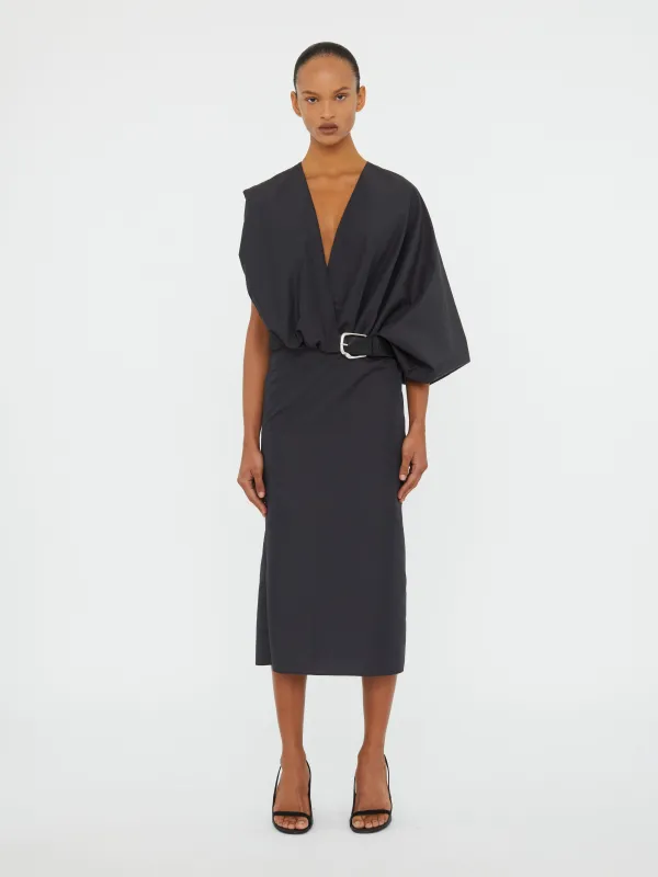 Swaddled Belted Taffeta Dress sold by Christopher Esber