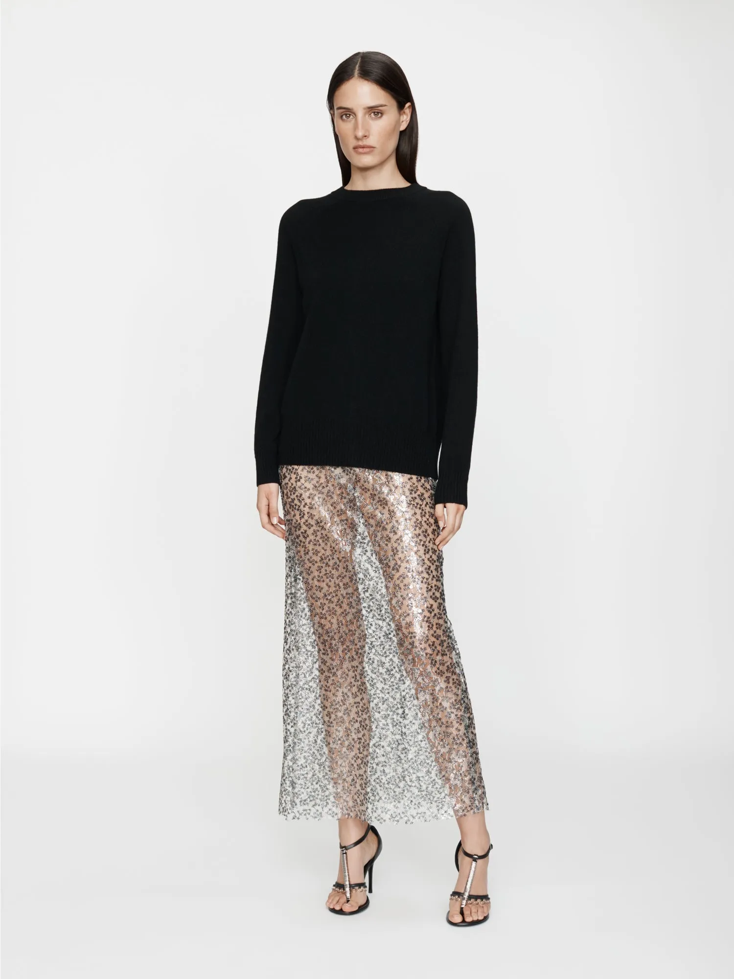 Sequinned Lace Column Skirt sold by Christopher Esber product image thumbnail 2