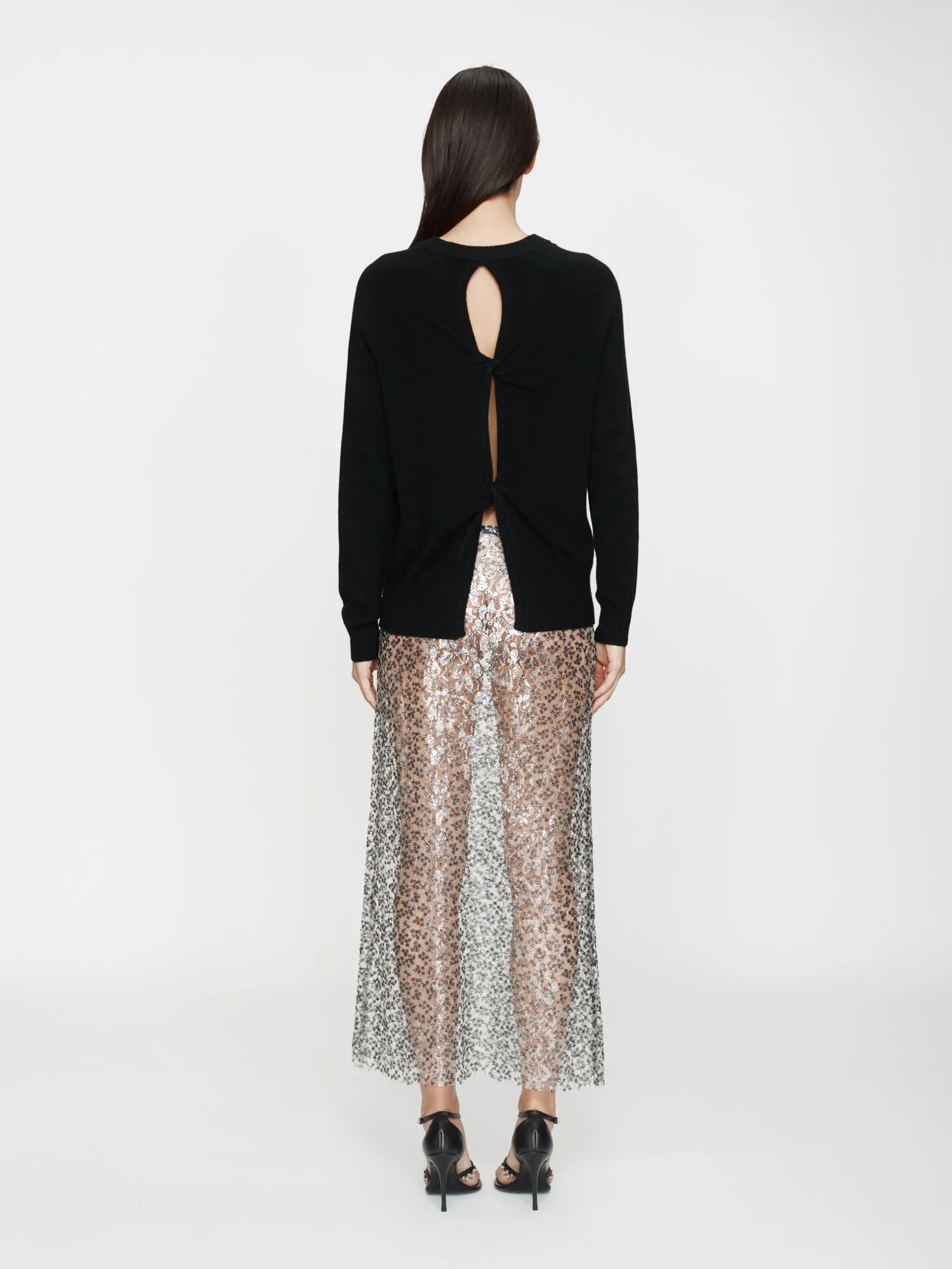 Sequinned Lace Column Skirt sold by Christopher Esber product image thumbnail 4